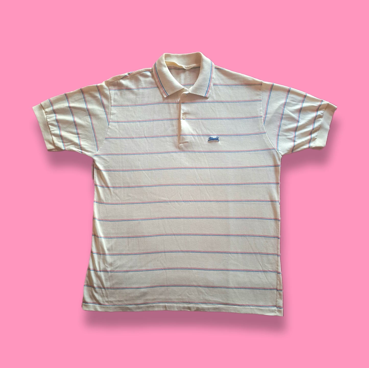 Vintage "Le Tigre" Striped Polo Shirt