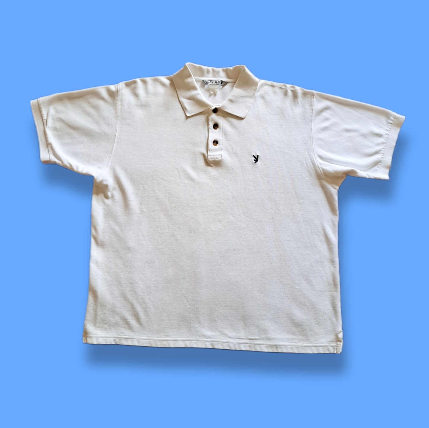 Vintage White "Playboy" Polo Shirt