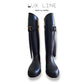 Modern Black "Burberry" Belted Rubber Rain Riding Equestrian Boots