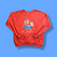 Vintage 1990 Jim Benton "Ms. Mistletoe" Single Stitch Raglan Christmas Holiday Sweatshirt