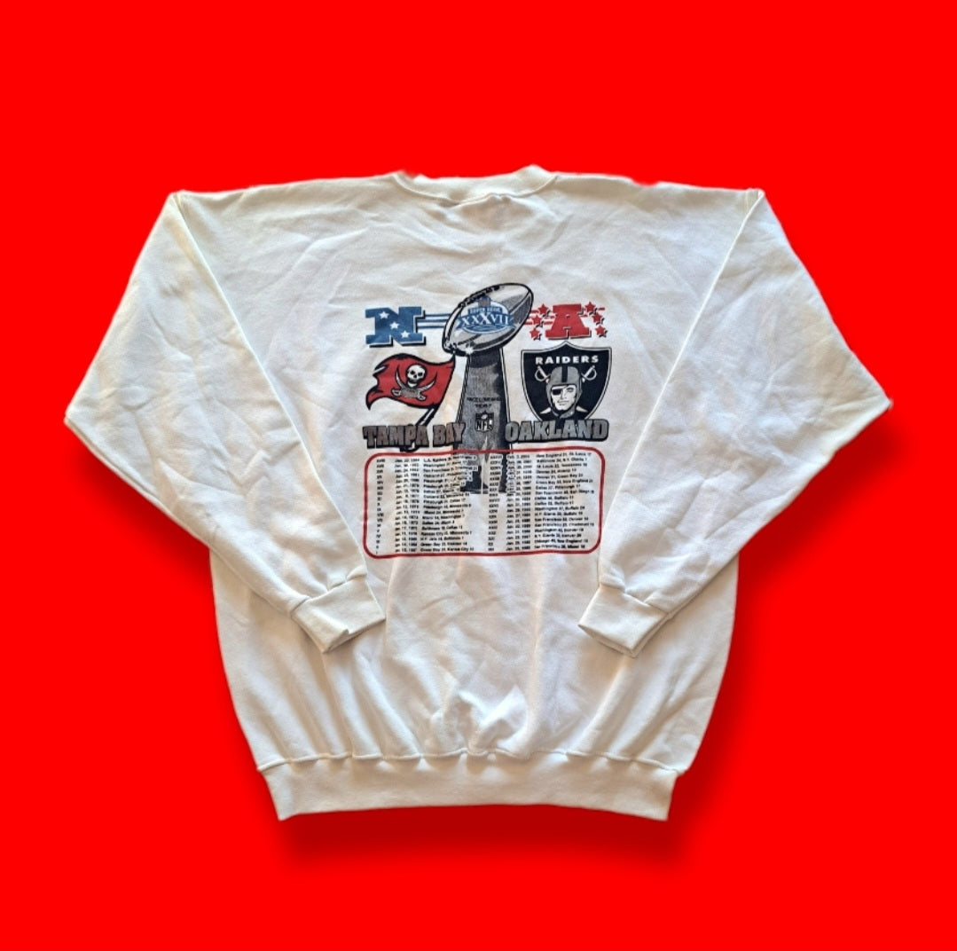 Vintage "NFL Superbowl 2003" Double-Sided Graphic Sweatshirt