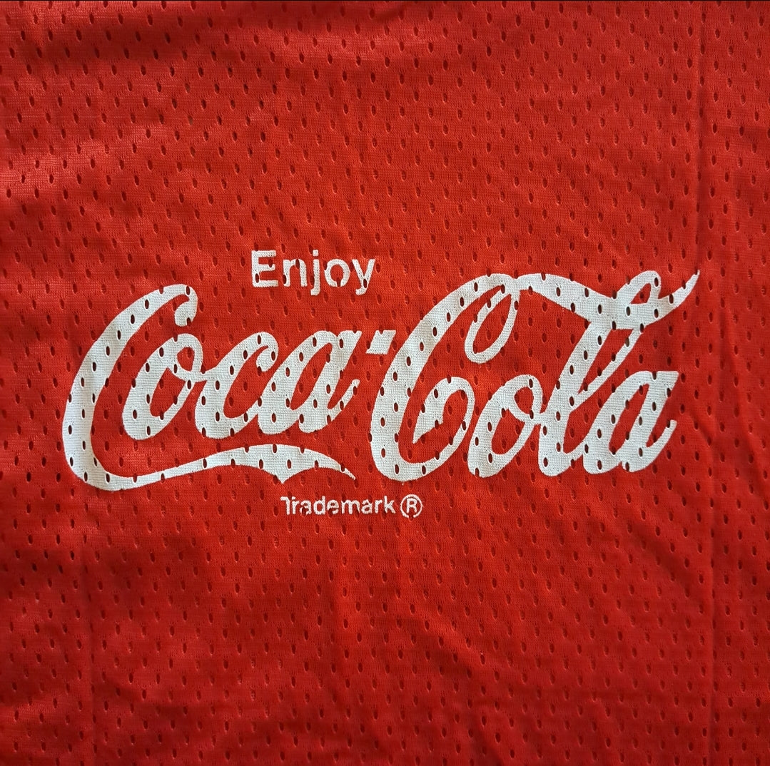 Vintage "Enjoy Coca-Cola" Mesh Jersey Top