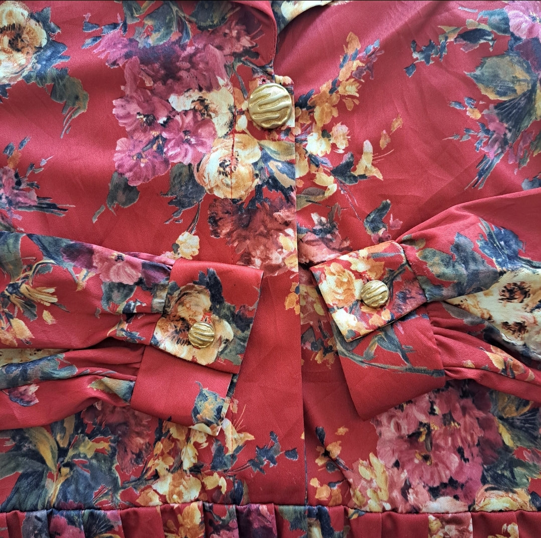 Vintage "Blair" Autumn Floral Dress