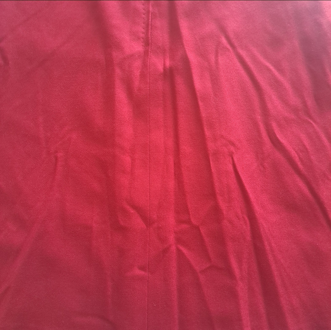 Vintage Brick Red "Bespoke" Midi Skirt