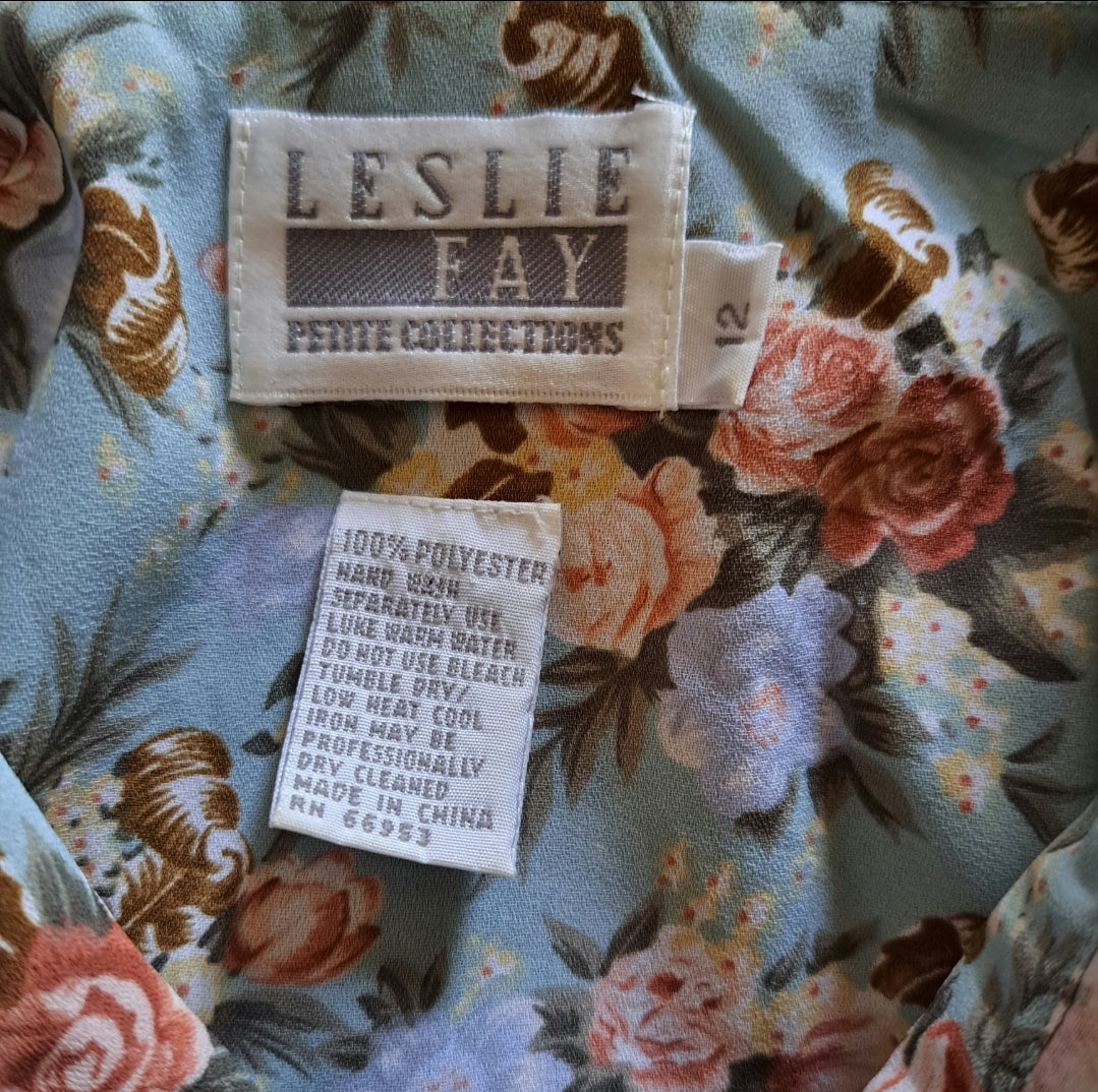 Vintage "Leslie Faye" Floral Prairie Dress