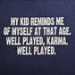 Vintage "Karma" Gag Joke T-shirt