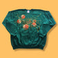 90's Vintage Green Hand-Painted Christmas Ornament Sweatshirt