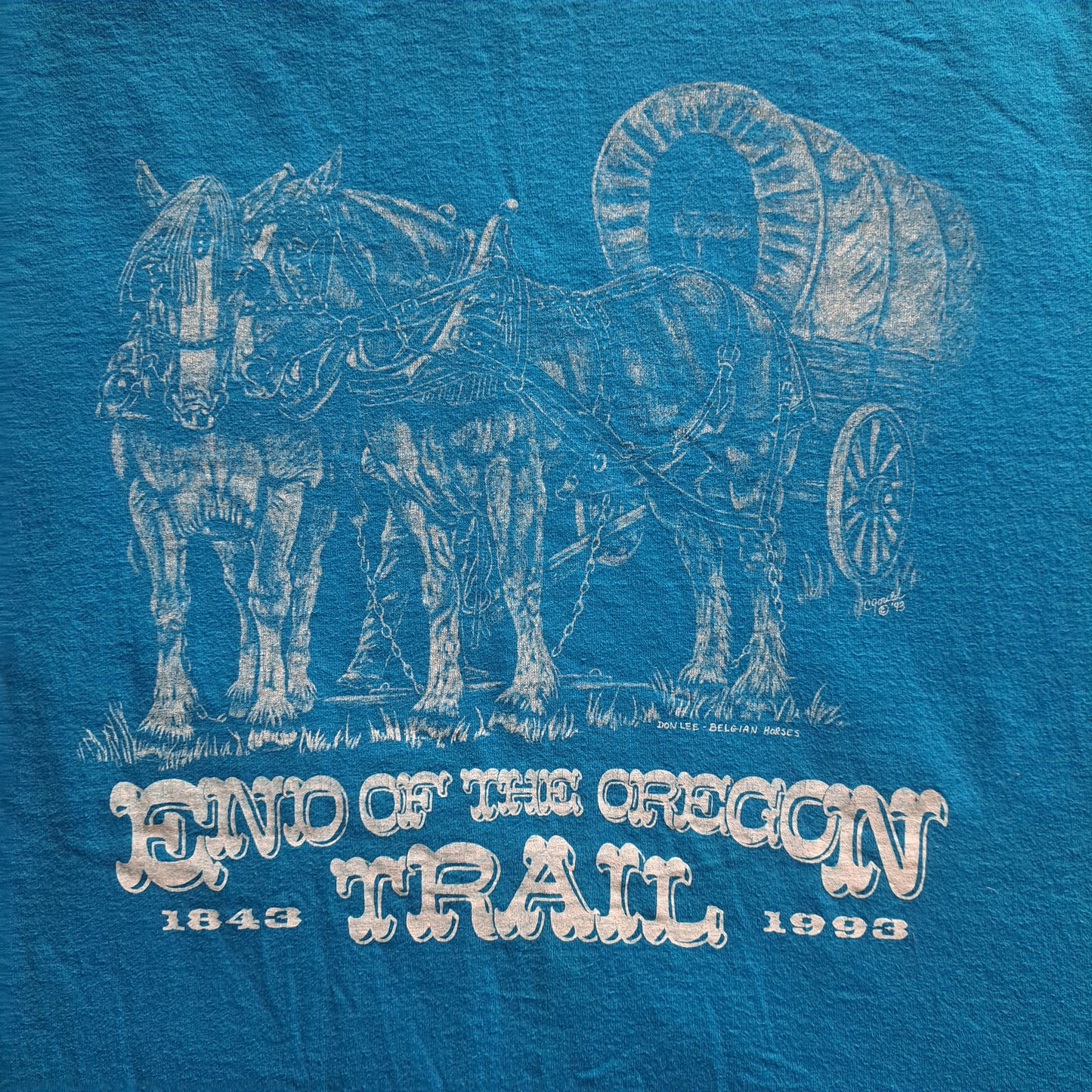 Vintage Teal "End of the Oregon Trail" T-shirt