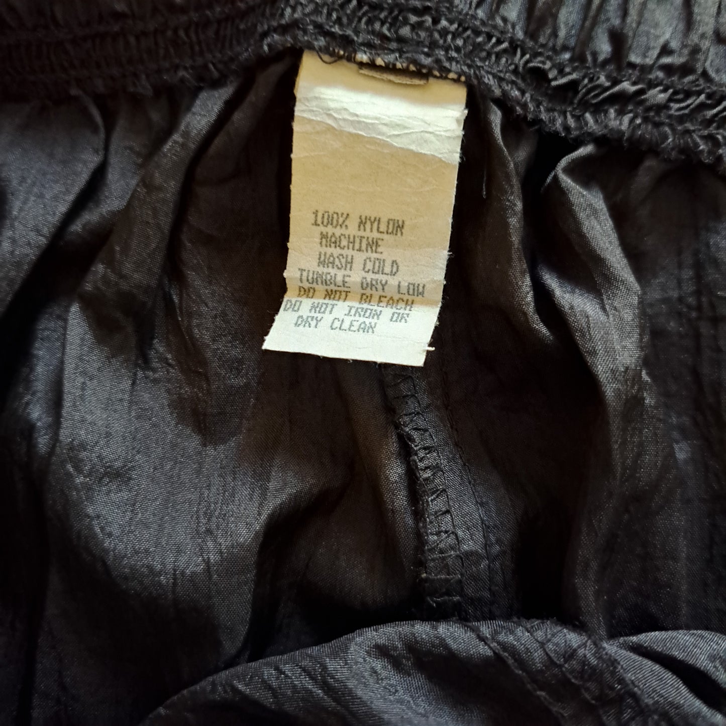Vintage Black Plastic "Tear Away" Joggers Track Pants