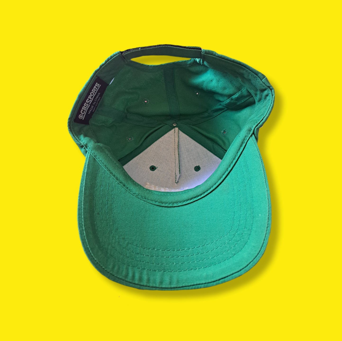 90's Green CBS Sports TV Baseball Cap | Vintage Sports Hat