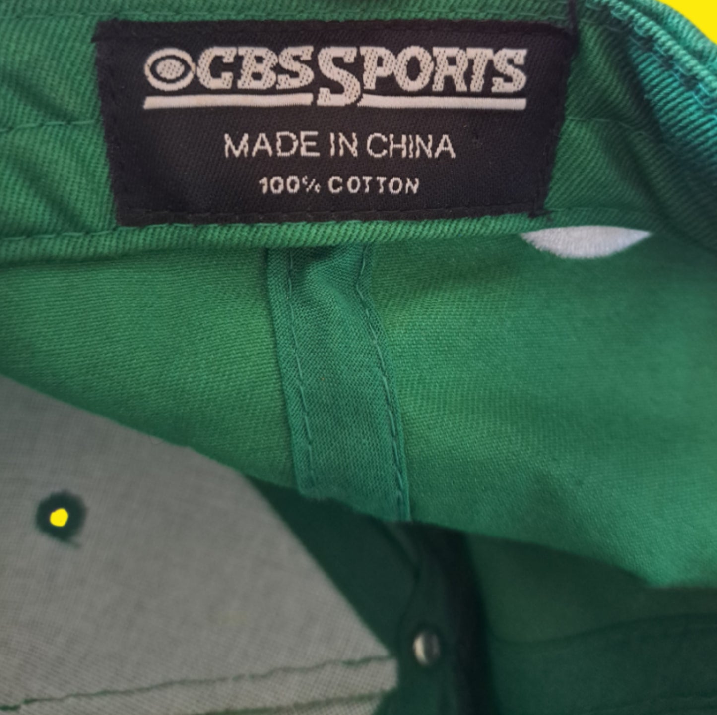 90's Green CBS Sports TV Baseball Cap | Vintage Sports Hat