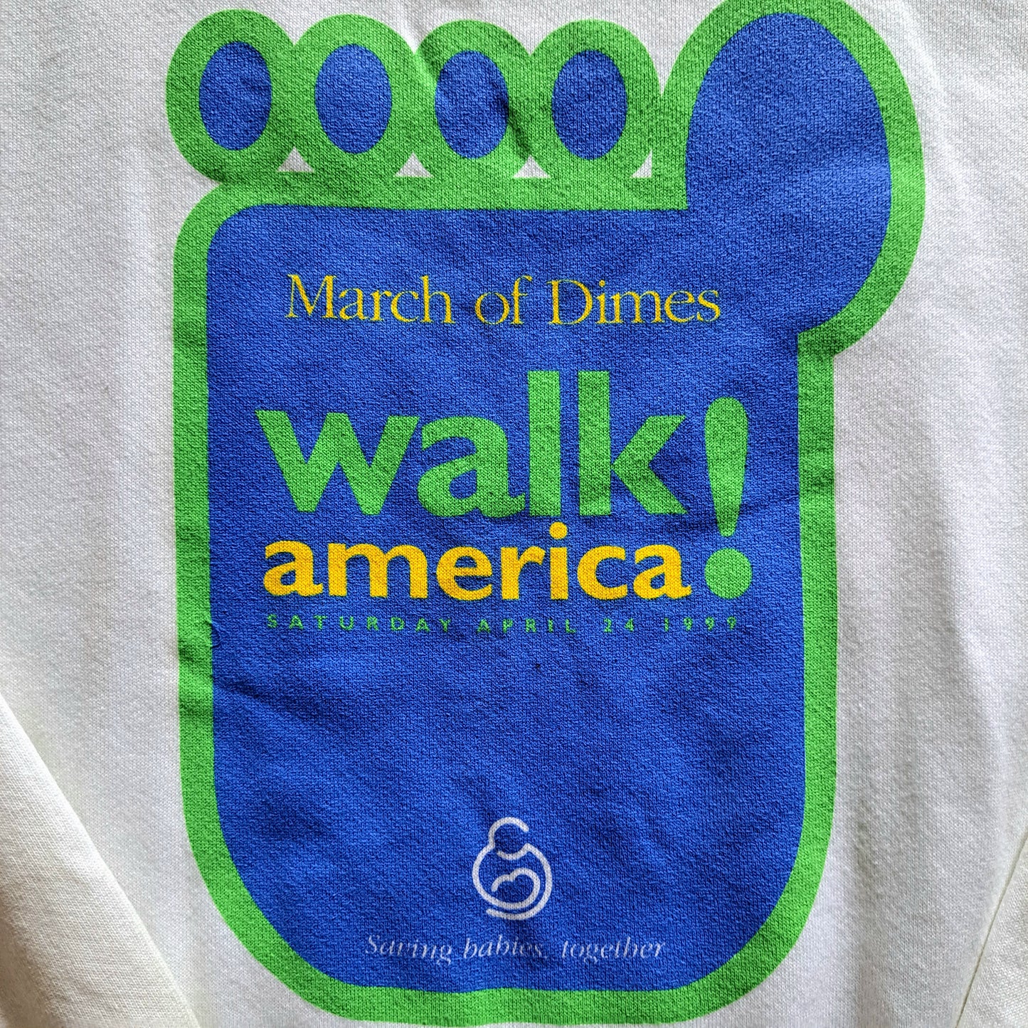 Vintage "March of Dimes" Double Graphic Sweatshirt