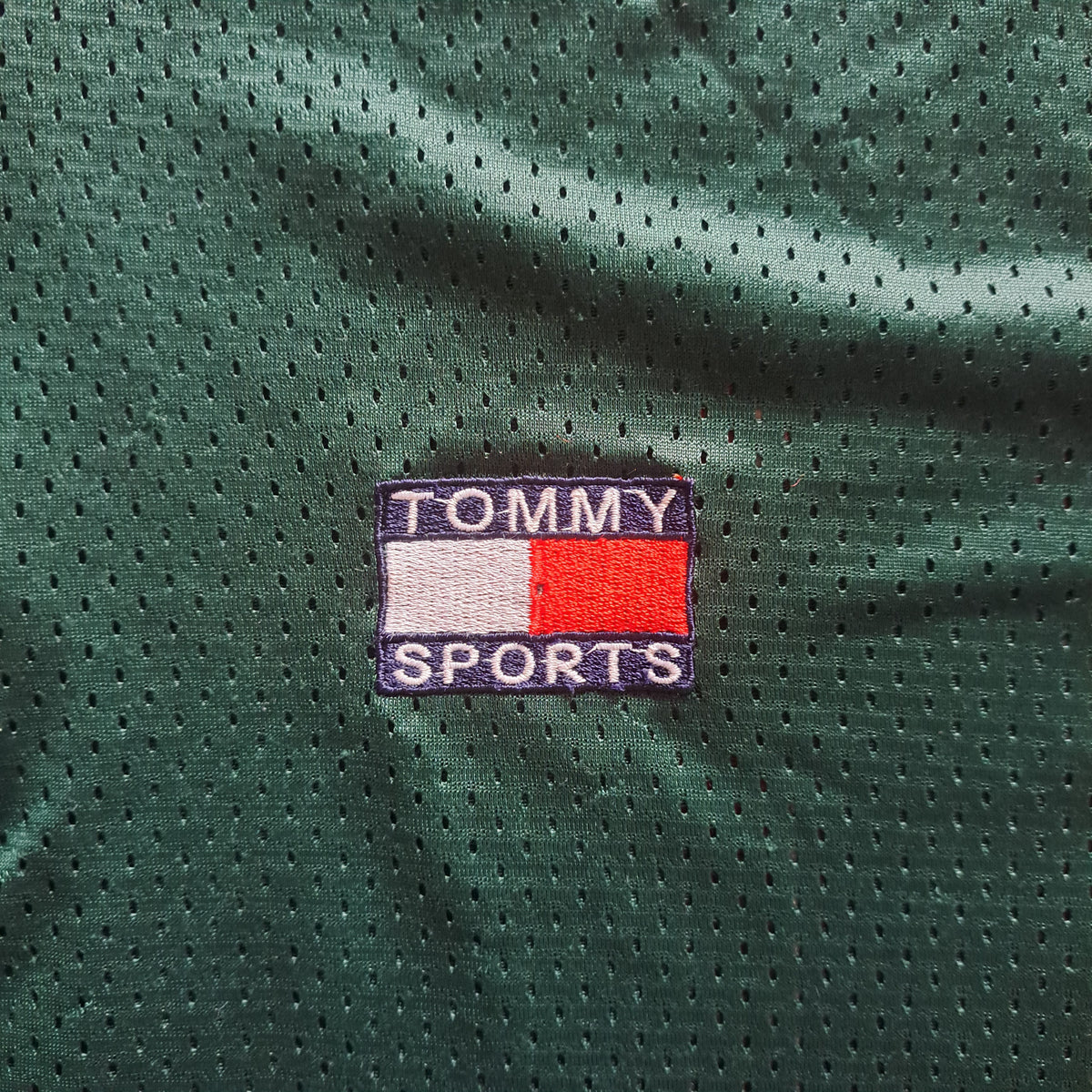 90's Tommy Sports Deep Green Mesh Polo Shirt | Vintage Athletic Top