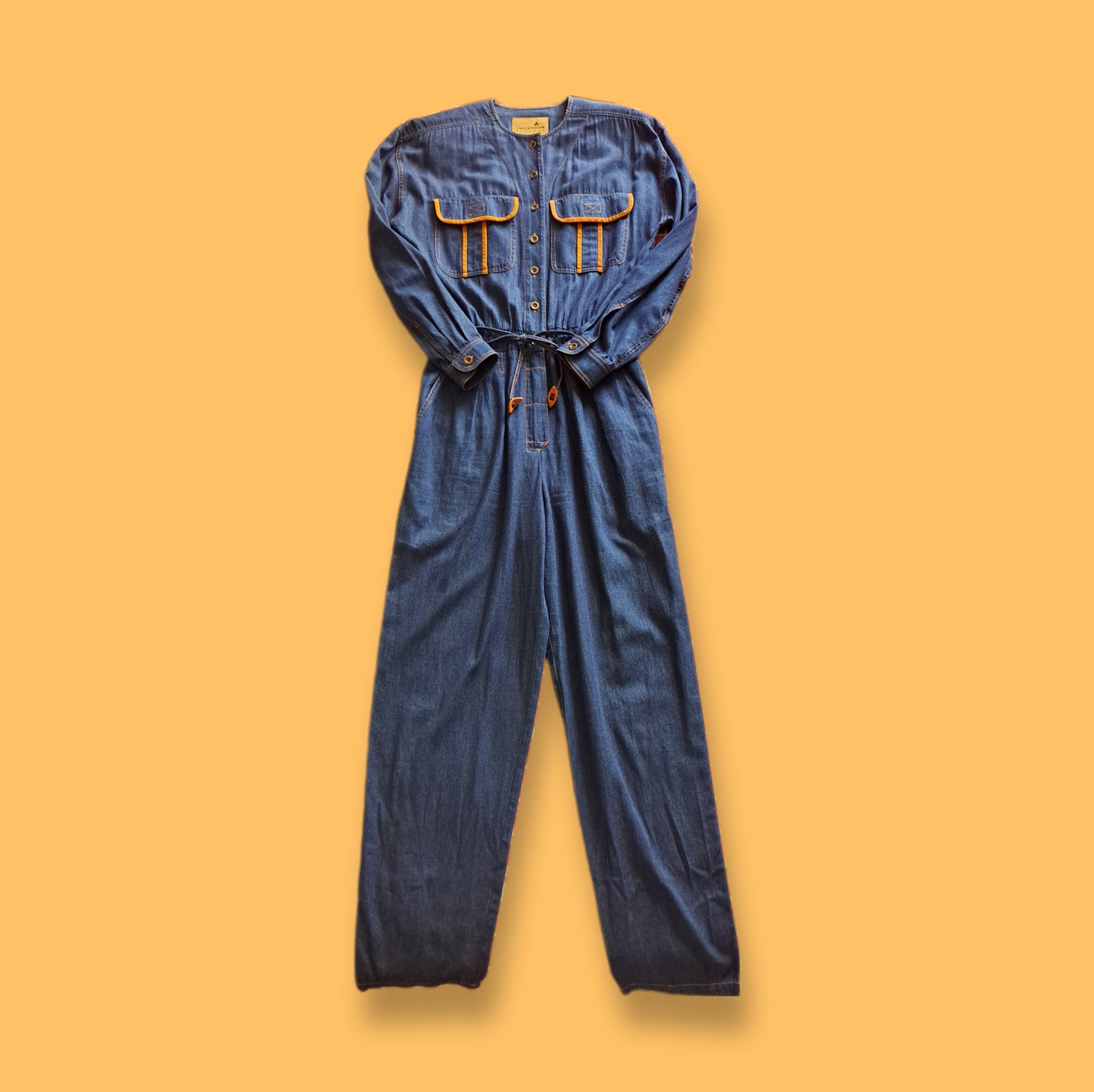 Vintage "Liz Claiborne" Denim and Tan Romper