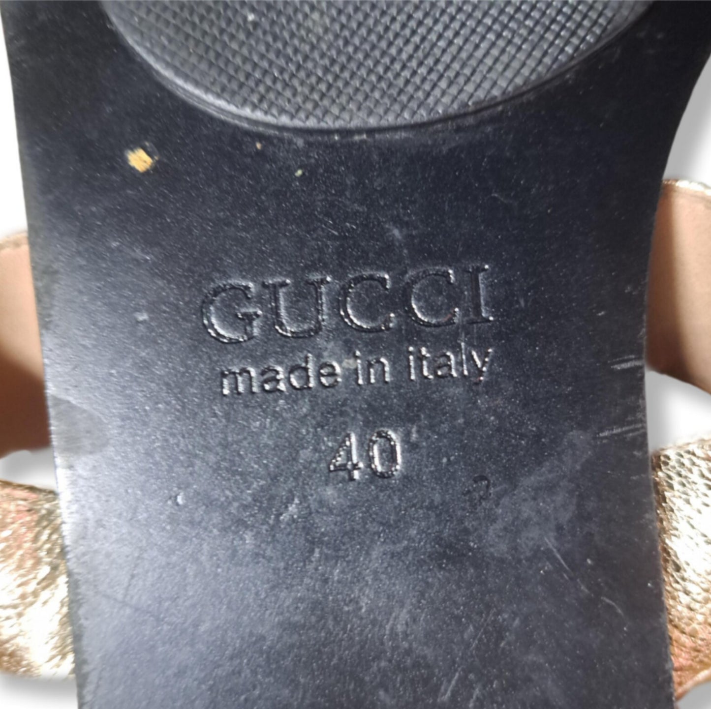 Modern Gucci Marmont Gold Flat Thong Sandals