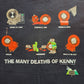 Vintage South Park "The Many Deaths of Kenny" Graphic T-shirt
