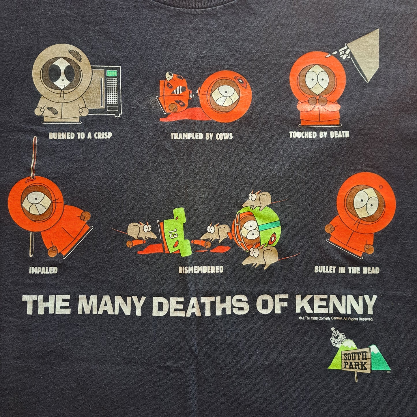 Vintage South Park "The Many Deaths of Kenny" Graphic T-shirt
