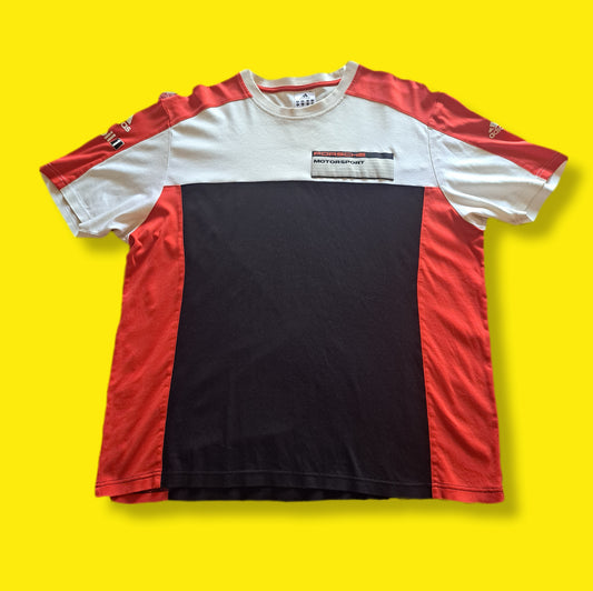 90s Vintage Adidas Porsche Motorsport Colorblock T-shirt