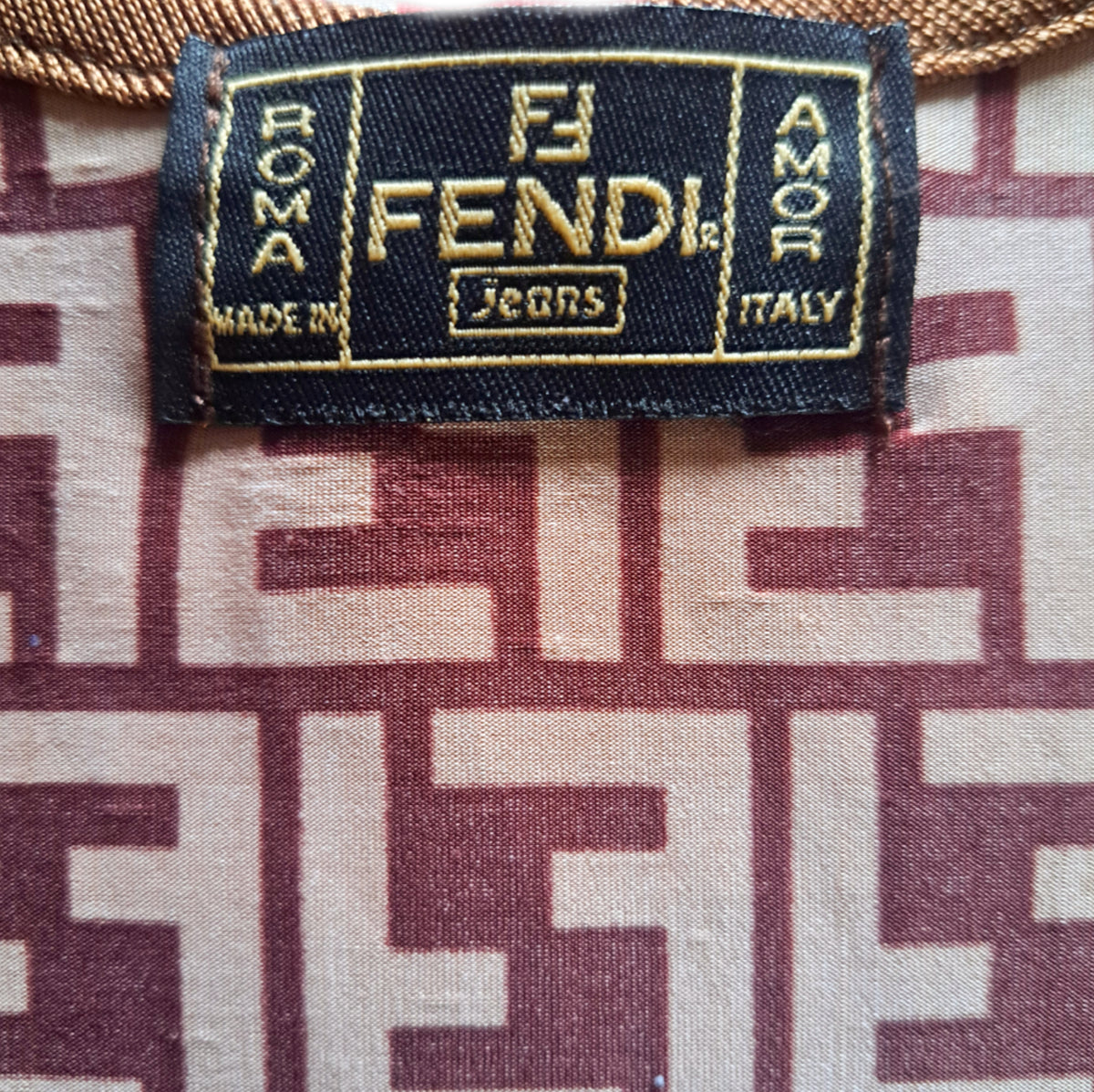 90's Fendi Zucca Monogram Bodycon Midi Dress | Rare Vintage Designer
