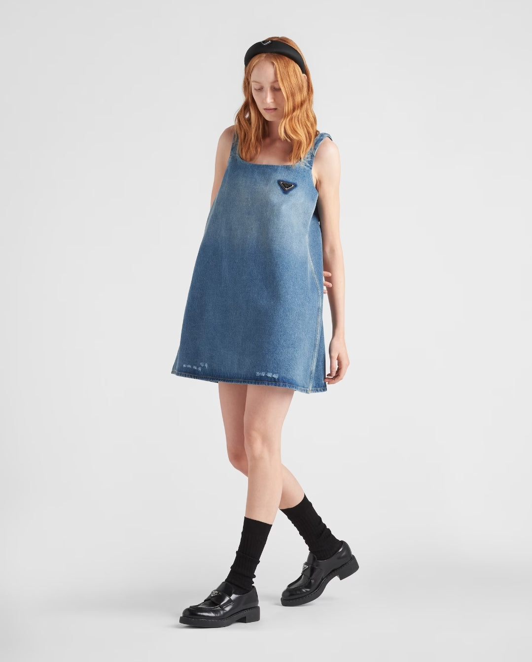 Modern "Prada" Organic Denim Mini Dress - NWT