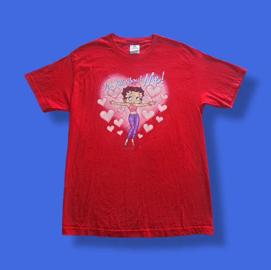 Vintage "Betty Boop" Hearts Graphic T-shirt