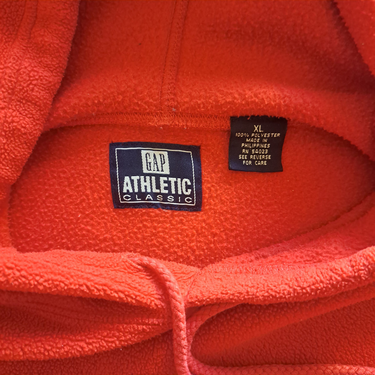 Y2K Vintage Gap Athletic Red Fleece Hoodie Sweatshirt