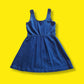 80's Vintage Sasson Blue Jean Denim Mini Dress
