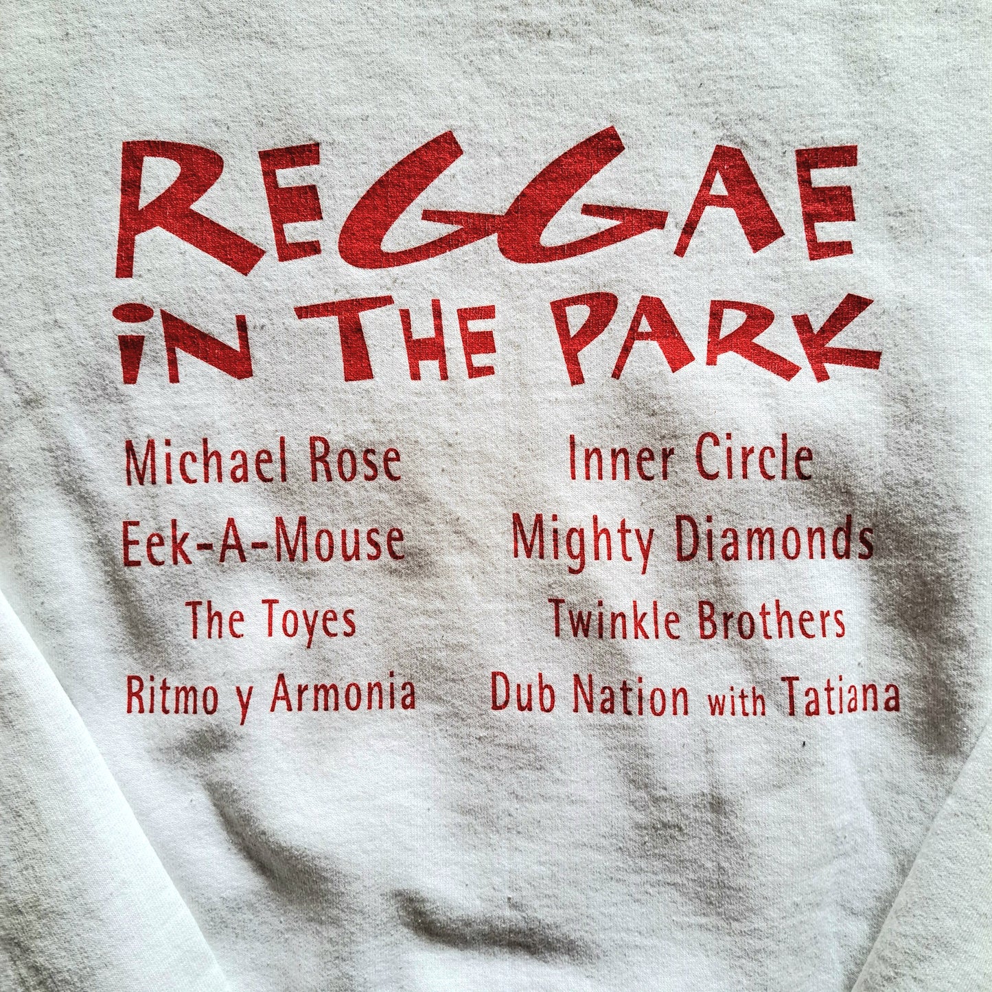 Vintage "Reggae in the Park" Double Graphic Sweatshirt