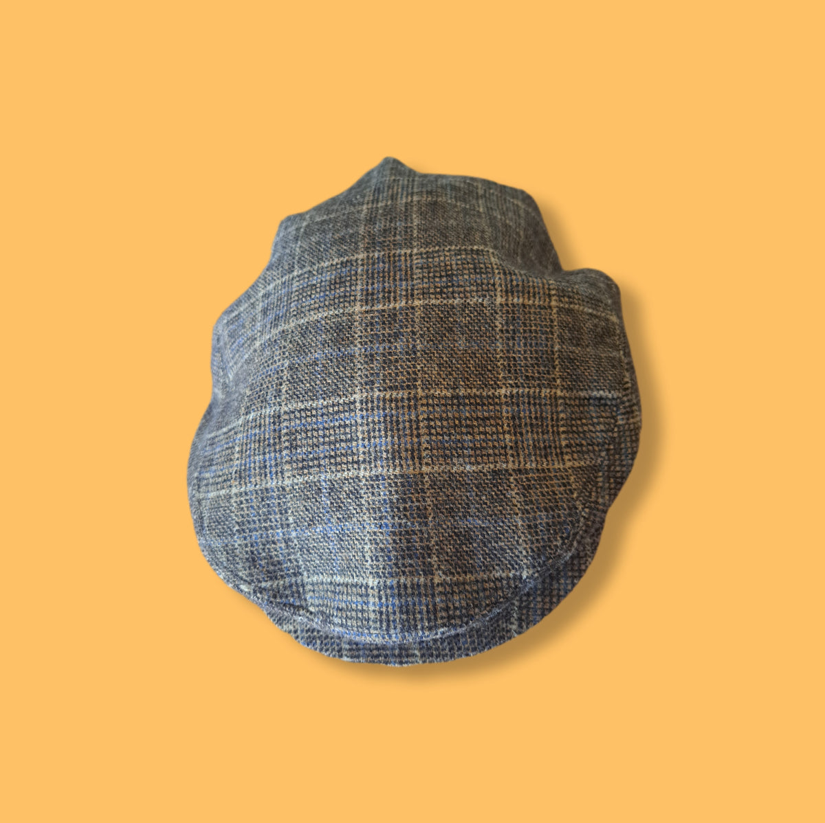 90's Brown Plaid Cashmere Newsboy Cap | Vintage Seifter & Associates Hat