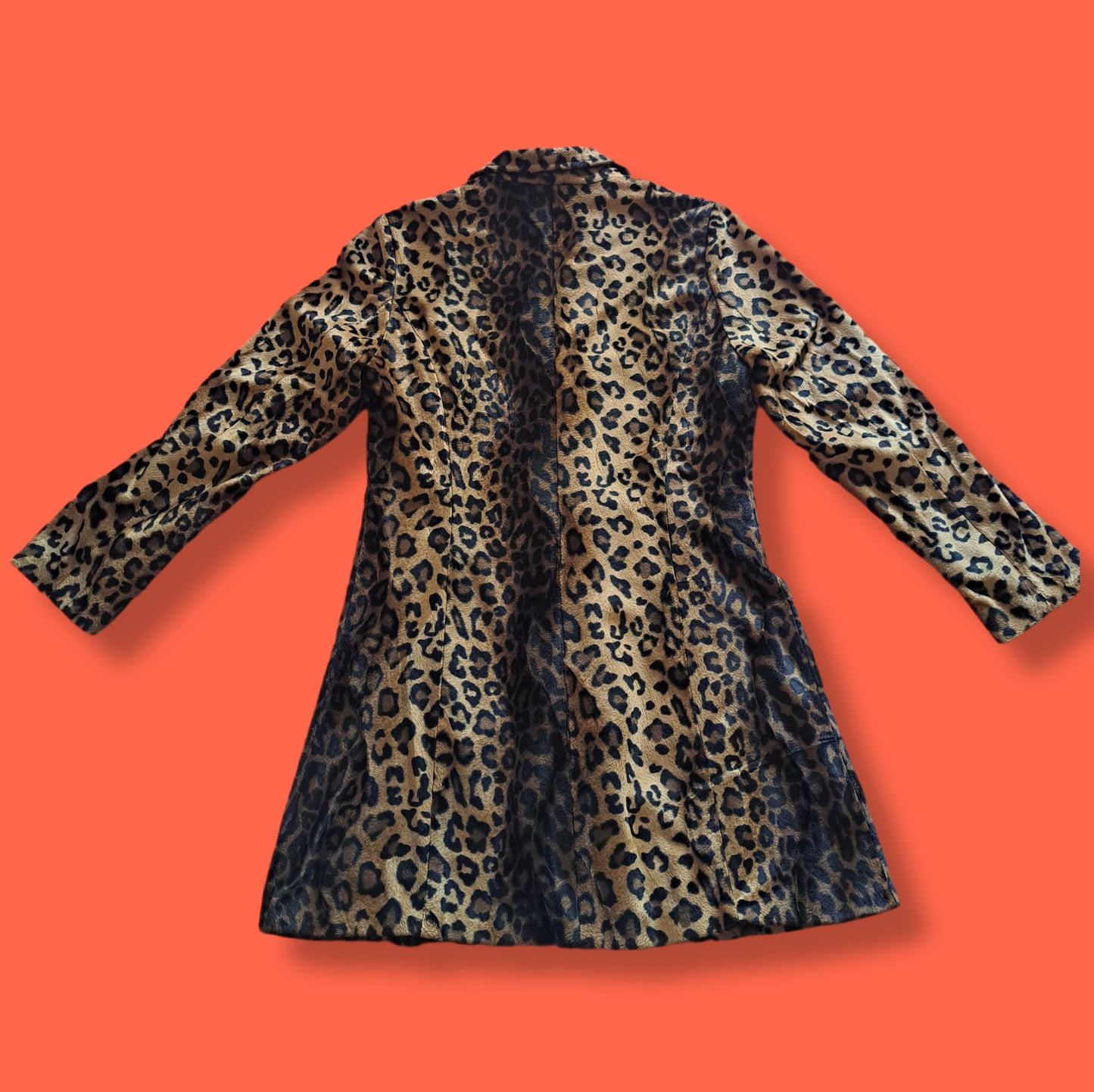 90's Evolution not Revolution Leopard Print Half-Length Jacket | Vintage Y2K Glam Coat