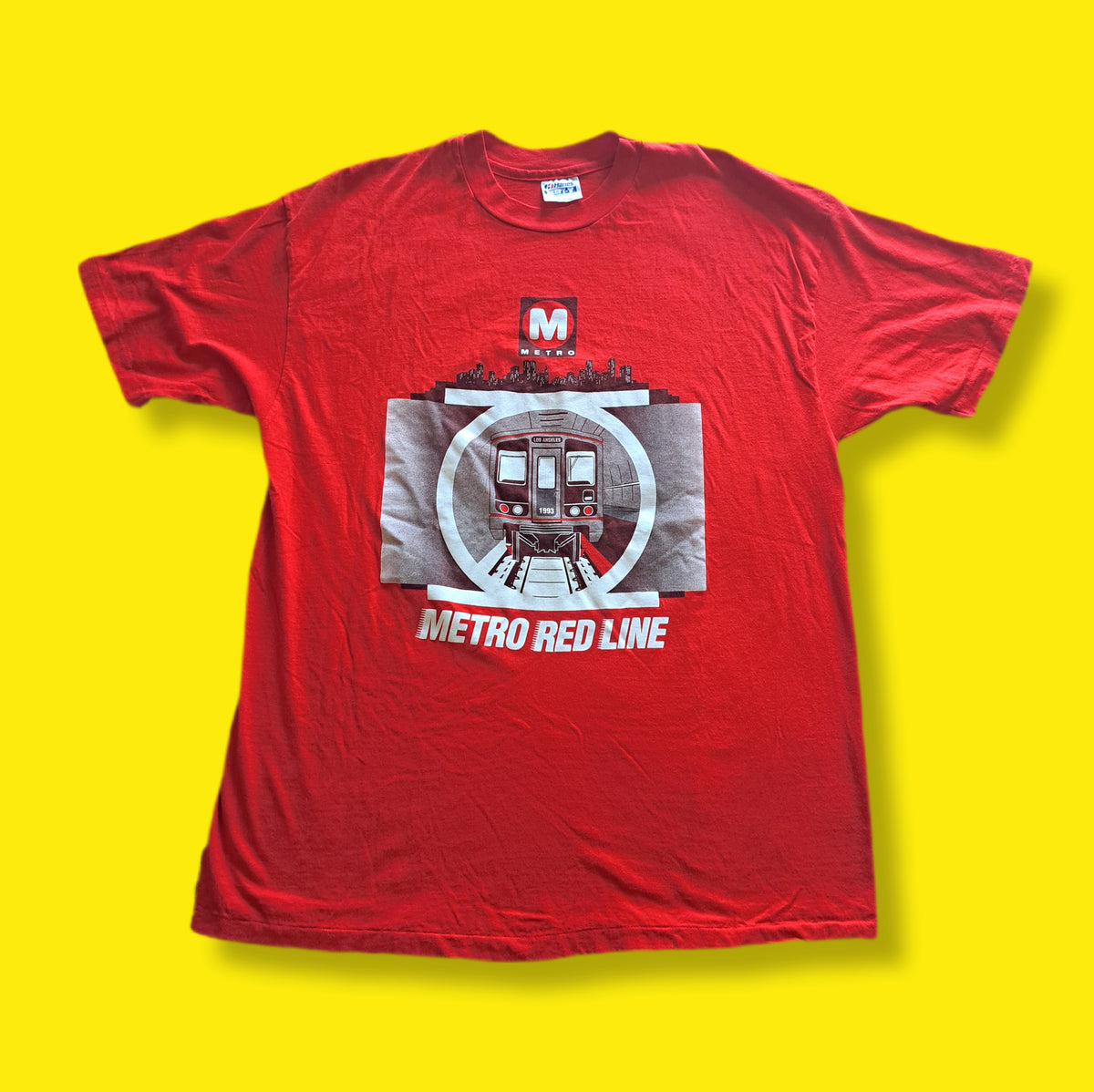 1993 Vintage L.A. Metro Red Line Graphic T-shirt