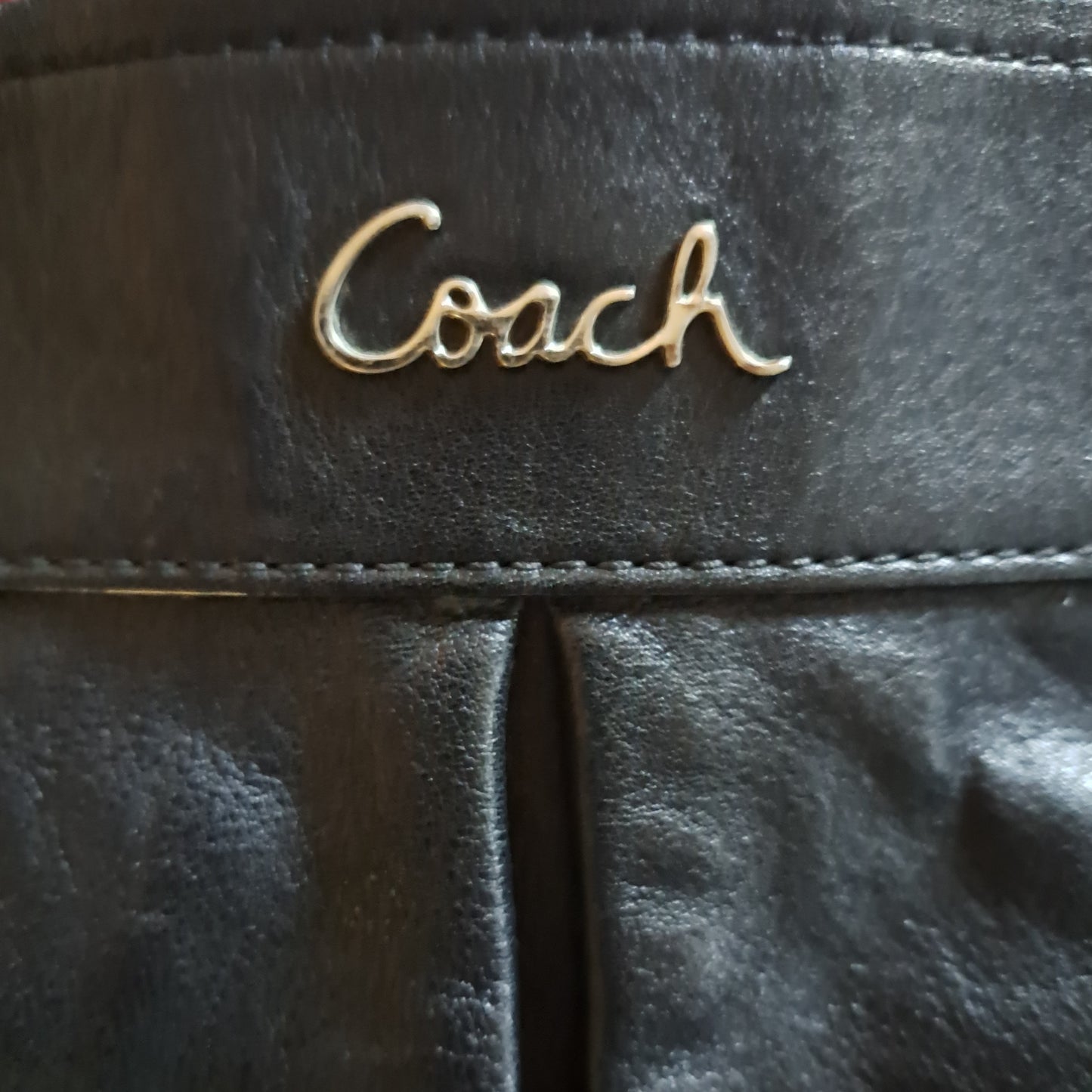 Vintage Black Pleated "Coach" Ashley Hobo Bag