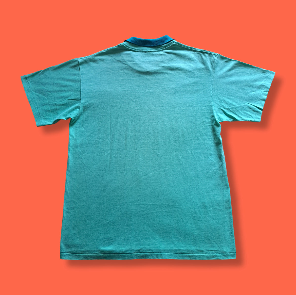 1989 Vintage Turquoise Collared Paris London Rome Destination Tee