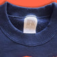 90's Vintage Russell Athletic Navy Blue Hand-Painted 3D Santa Sweatshirt