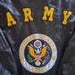 Genuine Leather "Army" Spellout Bomber Jacket