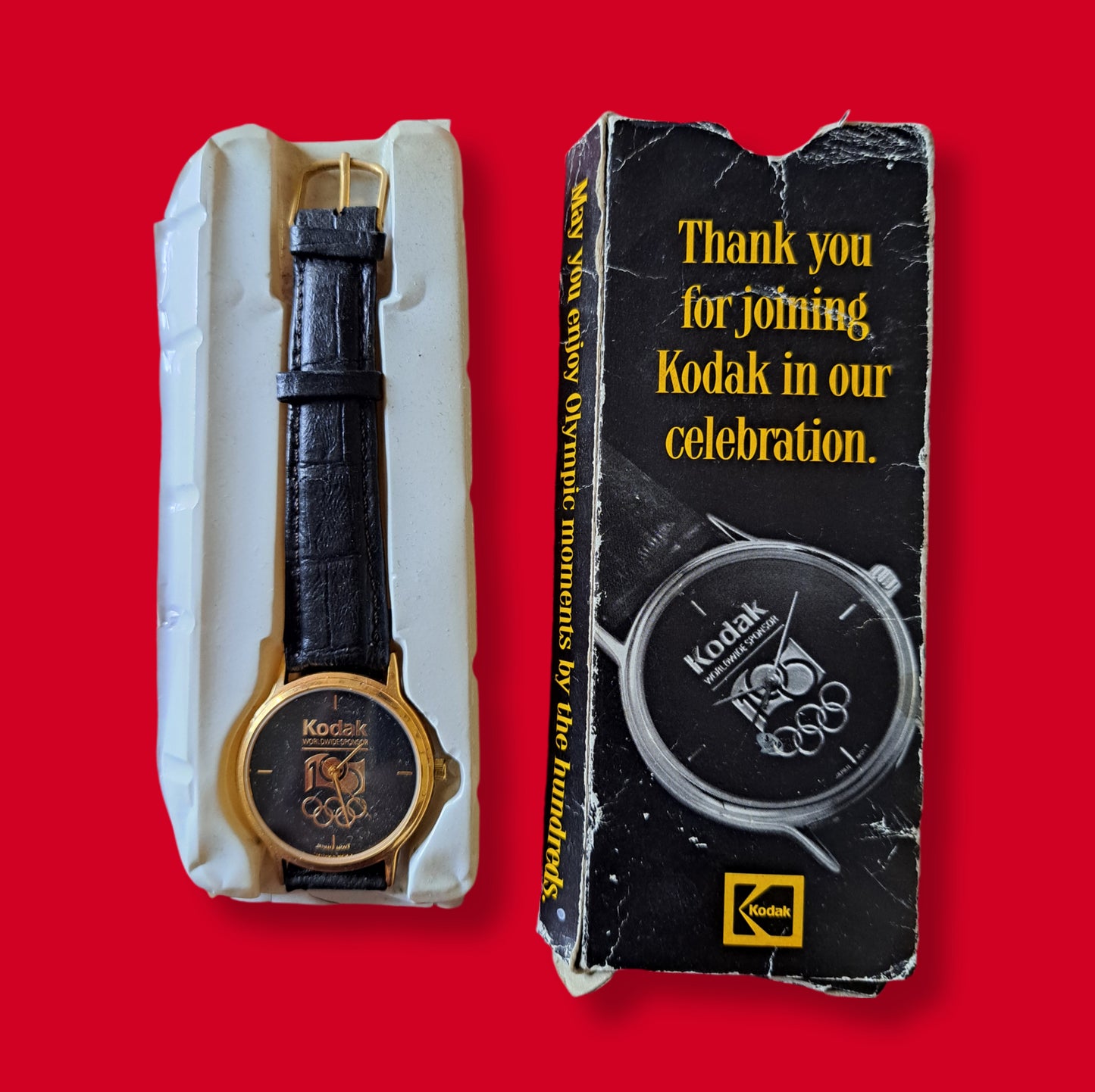 Vintage "Kodak Olympics 100 Year Anniversary" Special Edition Wrist Watch - 1996 - new in box