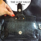 Y2K Vintage Mario Valentino Black Croc-Textured Leather Buckle Hobo Bag