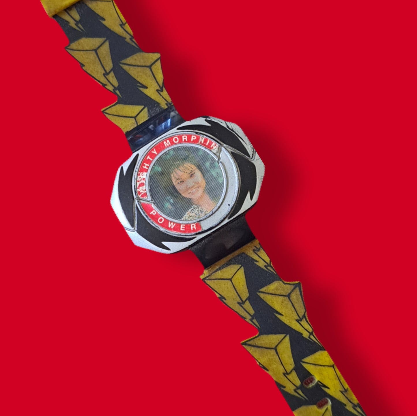 Vintage "Yellow Power Ranger" Holographic Wrist Watch - 1998