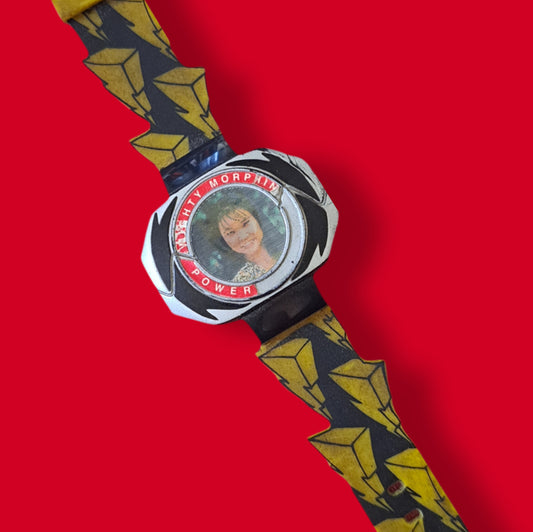 Vintage "Yellow Power Ranger" Holographic Wrist Watch - 1998