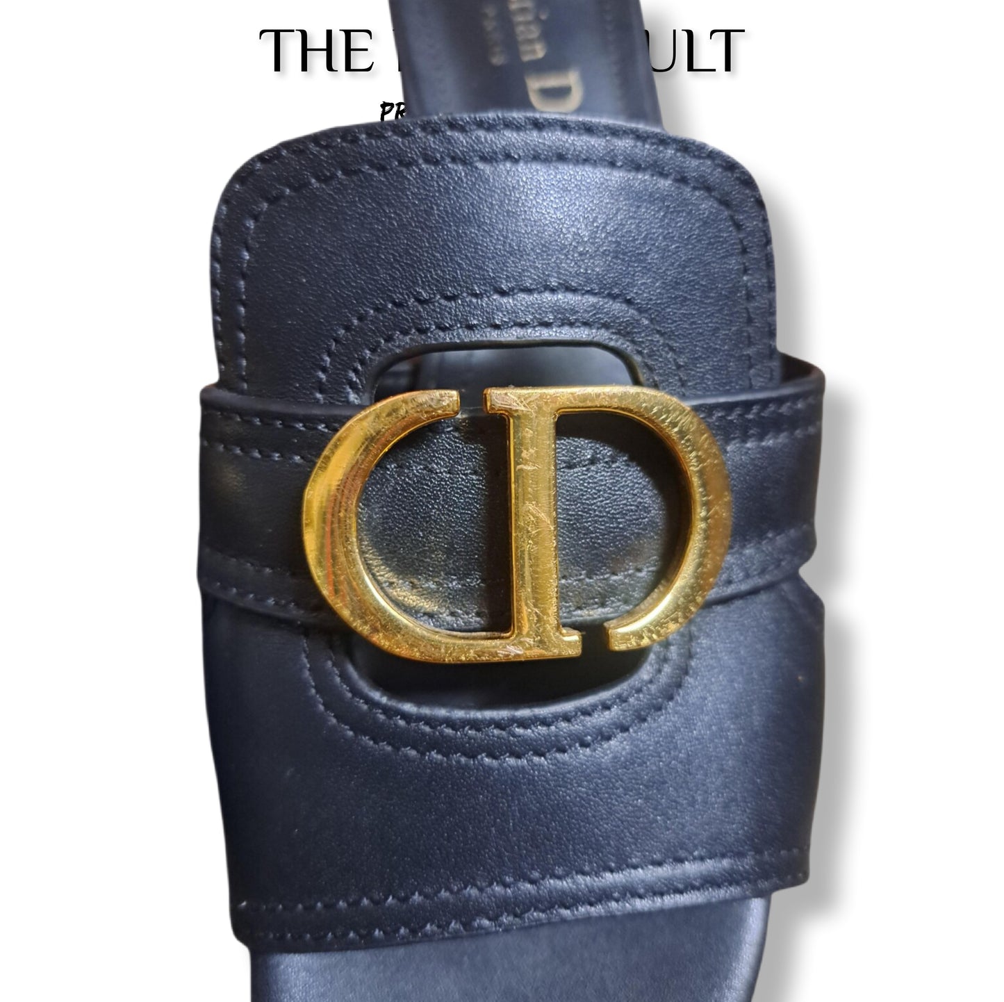 Modern "Christian Dior" 30 Montaigne Heeled Mules