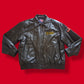 Genuine Leather "Army" Spellout Bomber Jacket