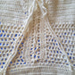 Vintage White "Crocheted" Cut Out Bathing Suit Swimsuit One Piece