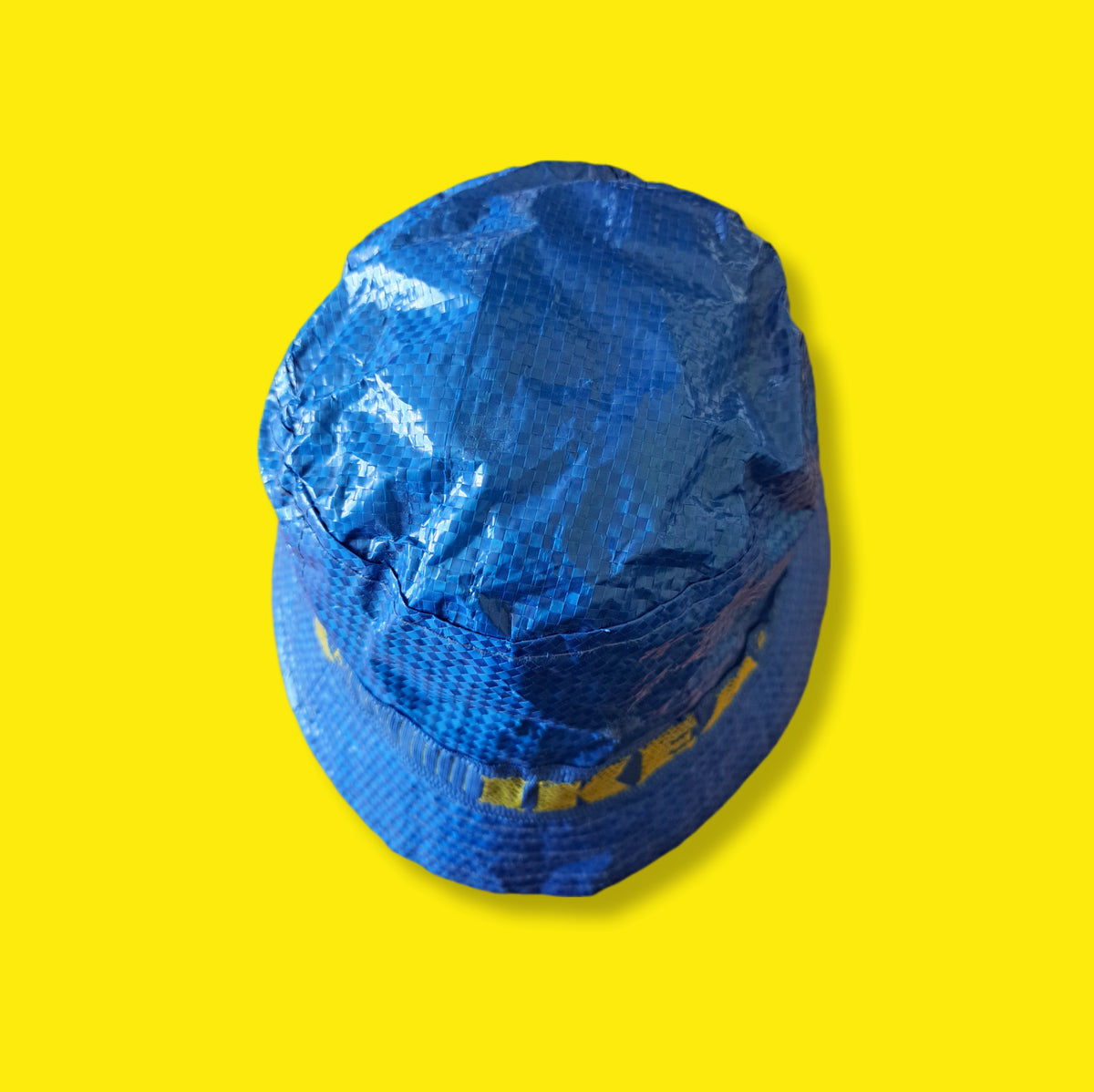 1999 IKEA Royal Blue Bucket Rain Hat | Vintage Waterproof Y2K Accessory