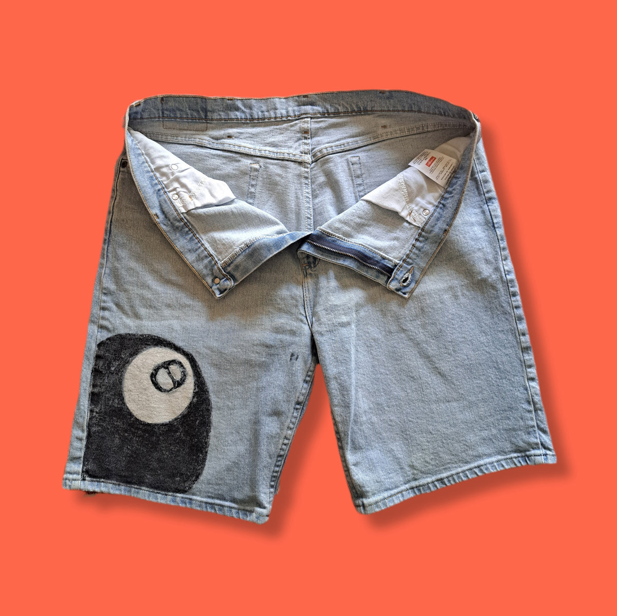 90's Vintage Wrangler 8 Ball Long Denim Jean Shorts