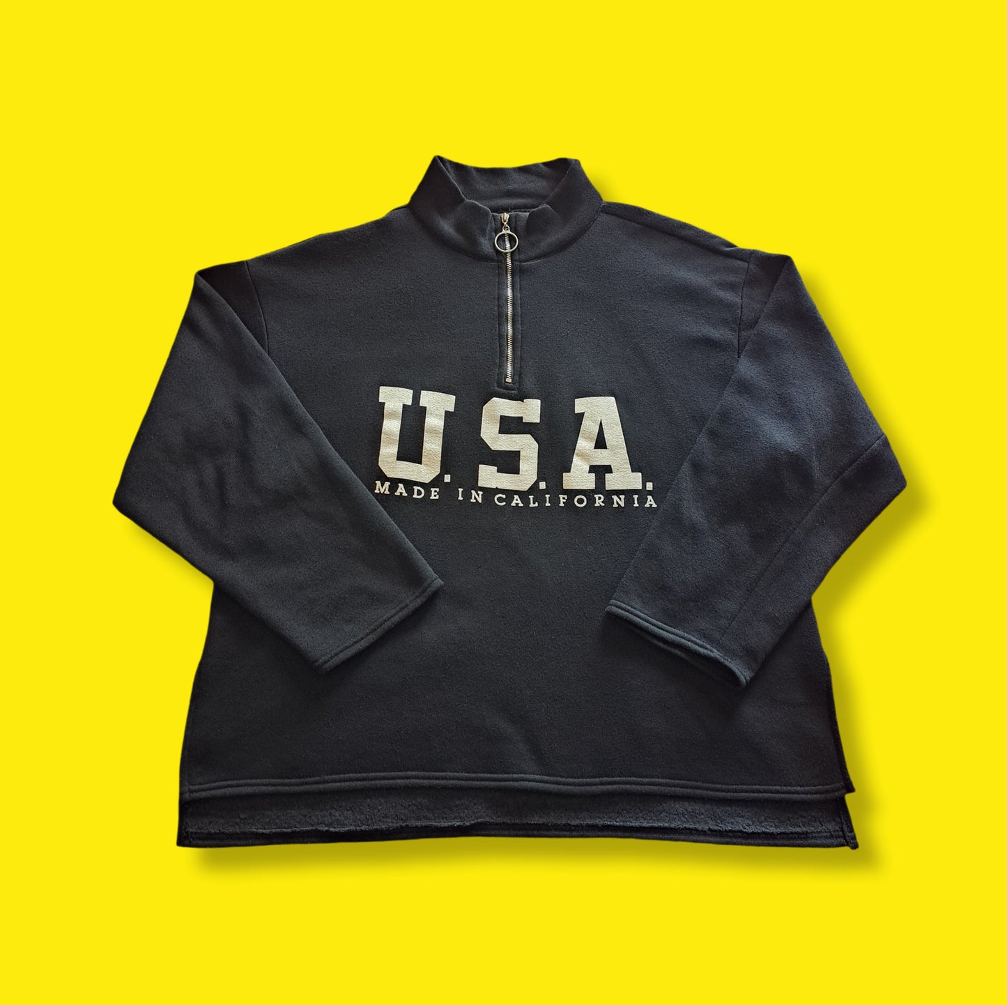 90's Made in California USA Black & White Spellout Sweatshirt | Vintage SoCal Pullover