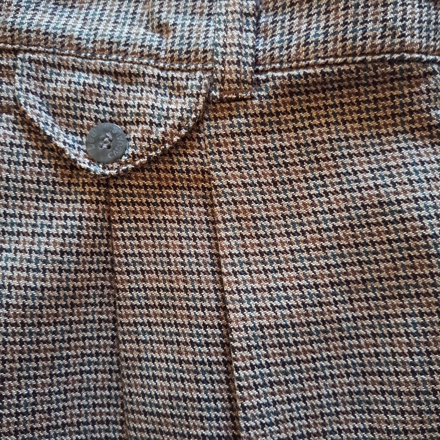 Vintage Houndstooth "Lee Casuals" Mid Waist Mid Rise Pants
