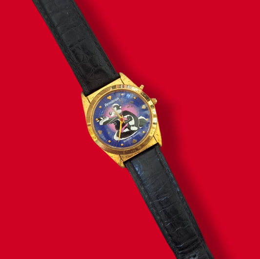 Vintage Armitron Looney Tunes "Pepe Le Pew" Musical Wrist Watch - 1995