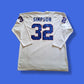 Vintage Mitchell & Ness "O.J. Simpson" Number 32 Buffalo Bills Long Sleeve Throwback Jersey