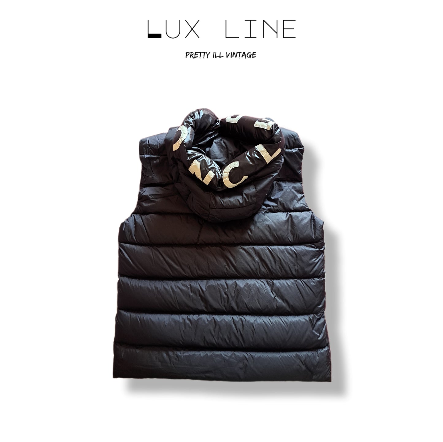 Modern "Moncler" Black Down Montreuil Puffer Quilted Vest