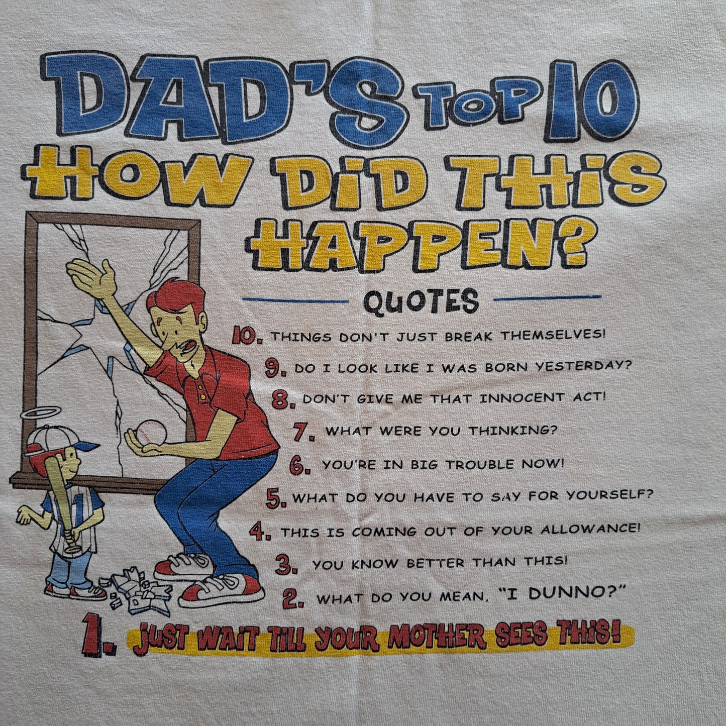 Vintage "Worlds Greatest Dad" Gag Joke T-shirt